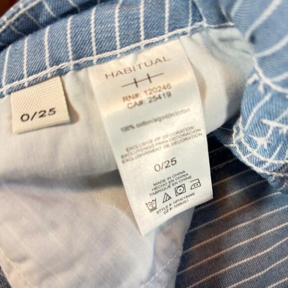 Habitual womens wide leg pinstripe lightweight denim pants. Size 0/25. boho - Picture 4 of 5